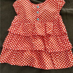 Carter's orange and White Polka Dot Dress